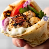 Grilled souvlaki wrap